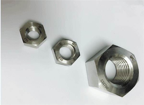 dupleks 2205 / f55 / 1.4501 / s32760 fasteners çelik inox heks i rëndë me arrë m20